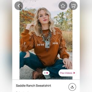 Two FLY Brown Geometric Sweatshirt